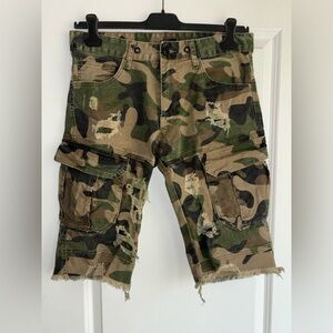Men's Camouflage Cargo Shorts - Green Camo